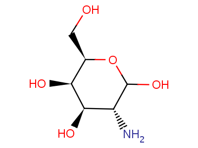 D-半乳糖胺結(jié)構(gòu)式,7535-00-4結(jié)構(gòu)式
