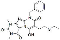 7-[2-(乙基硫代)乙基]-6-羥基-1,3-二甲基-9-(苯基甲基)-嘧啶并[2,1-f]嘌呤-2,4,8(1H,3H,9H)-三酮結構式_102212-66-8結構式