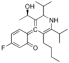 (6E)-6-[3-丁基-5-[(1R)-1-羥基乙基]-2,6-雙(1-甲基乙基)-4(1H)-亞吡啶基]-3-氟-2,4-環(huán)己二烯-1-酮結構式_1026916-66-4結構式