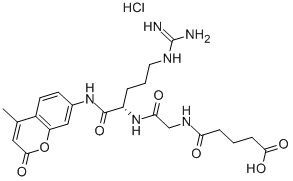 N-戊二?；?甘氨酰-精氨酸-7-氨基-4-甲基香豆素鹽酸鹽結(jié)構(gòu)式_103213-40-7結(jié)構(gòu)式