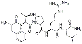 L-苯丙氨酰-L-蘇氨酰-L-脯氨酰-N<sup>5</sup>-(二氨基亞甲基)-L-鳥氨酰-L-亮氨酰胺結(jié)構(gòu)式_104191-78-8結(jié)構(gòu)式