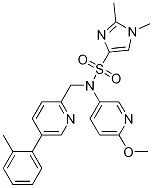 N-(6-甲氧基-3-吡啶)-1,2-二甲基-N-[[5-(2-甲基苯基)-2-吡啶]甲基]-1H-咪唑-4-磺酰胺結(jié)構(gòu)式_1114475-05-6結(jié)構(gòu)式
