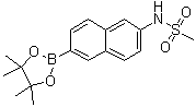 N-[6-(4,4,5,5-四甲基[1,3,2]二噁硼烷-2-基)萘-2-基]甲烷磺酰胺結構式_1132940-88-5結構式