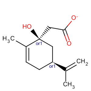 醋酸-[1S,(-)]-2-甲基-5β-(1-甲基乙烯基)-2-環(huán)己烯-1α-基酯結(jié)構(gòu)式_1134-95-8結(jié)構(gòu)式