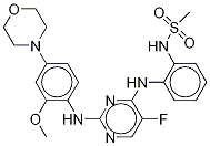 N-(2-(2-(2-甲氧基-4-嗎啉苯基氨基)-5-氟嘧啶-4-基氨基)苯基)甲烷磺酰胺結(jié)構(gòu)式_1191911-26-8結(jié)構(gòu)式