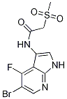 N-(5-溴-4-氟-1H-吡咯并[2,3-B]吡啶-3-基)-2-(甲基磺?；?-乙酰胺結(jié)構(gòu)式_1196510-86-7結(jié)構(gòu)式