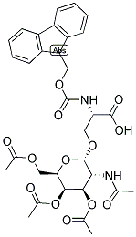 N-芴甲氧羰基-O-BETA-(2-乙酰氨基-2-脫氧-3,4,6-三-O-乙?；?ALPHA-D-吡喃半乳糖基)-L-絲氨酸結構式_120173-57-1結構式