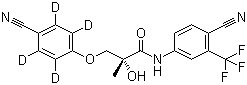 N-[4-硝基-3-(三氟甲基)苯基]-(2S)-3-[4-(乙酰基氨基)苯氧基]-2-羥基-2-甲基丙酰胺結(jié)構(gòu)式_1202044-20-9結(jié)構(gòu)式