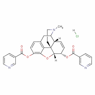 (5Alpha,6alpha)-7,8-二脫氫-4,5-環(huán)氧基-17-甲基-3,6-嗎啉雙吡啶-3-羧酸鹽酸鹽結(jié)構(gòu)式_12040-41-4結(jié)構(gòu)式