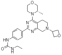 N-ethyl-n’-[4-[5,6,7,8-tetrahydro-4-[(3s)-3-methyl-4-morpholinyl]-7-(3-oxetanyl)pyrido[3,4-d]pyrimidin-2-yl]phenyl]urea Structure,1207360-89-1Structure