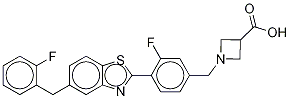 1-[[3-氟-4-[5-[(2-氟苯基)甲基]-2-苯并噻唑]苯基]甲基]-3-氮雜丁烷羧酸結(jié)構(gòu)式_1257093-40-5結(jié)構(gòu)式