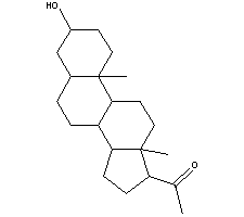 孕烷醇酮結構式_128-20-1結構式