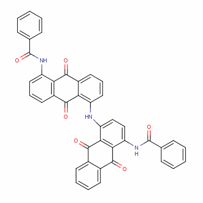 n-[4-[[5-(苯甲?；被?-9,10-二氫-9,10-二氧代-1-蒽yl]氨基]-9,10-二氫-9,10-二氧代-1-蒽]-苯甲酰胺結(jié)構(gòu)式_128-89-2結(jié)構(gòu)式