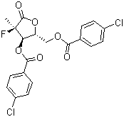 ((2R,3r,4r)-3-((4-chlorobenzoyl)oxy)-4-fluoro-4-methyl-5-oxotetrahydrofuran-2-yl)methyl4-chlorobenzoate Structure,1294481-79-0Structure