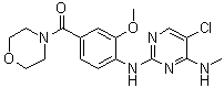 [4-[[5-Chloro-4-(methylamino)-2-pyrimidinyl]amino]-3-methoxyphenyl]-4-morpholinylmethanone Structure,1351758-81-0Structure