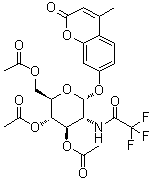 4-甲基-7-[[3,4,6-三-O-乙酰基-2-脫氧-2-[(三氟乙?；?氨基]-ALPHA-D-吡喃葡萄糖基]氧基]-2H-1-苯并吡喃-2-酮結(jié)構(gòu)式_137686-92-1結(jié)構(gòu)式