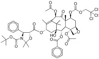 13-{[(3-t-叔丁氧羰基)-2,2-二甲基-4S-苯基-1,3-惡唑烷-5R-基]甲?；鶀-7-O-(2,2,2-三氯乙基)氧基]羰基)漿果赤霉素III結(jié)構(gòu)式_143527-73-5結(jié)構(gòu)式