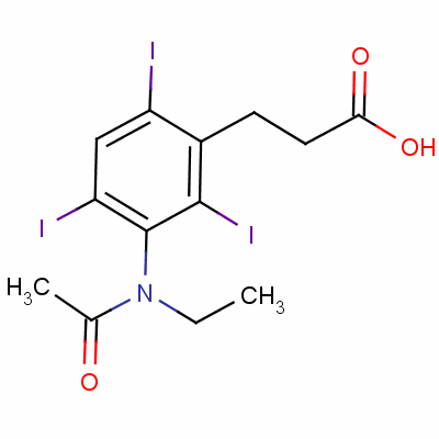 碘普西酸結構式_1456-52-6結構式
