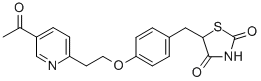 5-[[4-[2-(5-乙?；?2-吡啶)乙氧基]苯基]甲基]-2,4噻唑烷二酮結(jié)構(gòu)式_146062-45-5結(jié)構(gòu)式