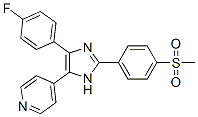 4-{4-(4-氟苯基)-2-[4-(甲基磺?；?苯基]-1H-咪唑-5-基}吡啶結(jié)構(gòu)式_152121-46-5結(jié)構(gòu)式