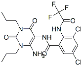 (9ci)-n-(6-氨基-1,2,3,4-四氫-2,4-二氧代-1,3-二丙基-5-嘧啶)-3,5-二氯-2-[(三氟乙?；?氨基]-苯甲酰胺結(jié)構(gòu)式_154623-75-3結(jié)構(gòu)式