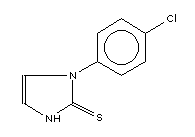 1-(4-氯苯基)咪唑啉-2-硫酮結(jié)構(gòu)式_17452-12-9結(jié)構(gòu)式