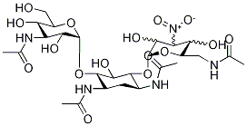 6-O-[3-乙酰氨基-3-脫氧-alpha-D-吡喃葡萄糖基]-4-O-(6-乙酰氨基-3,6-二脫氧-3-硝基吡喃己糖苷)-N,N’-二乙?；?2-脫氧-D-鏈霉胺結(jié)構(gòu)式_20971-00-0結(jié)構(gòu)式
