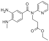 N-[3-氨基-4-(甲基氨基)苯甲?；鵠-N-2-吡啶-β-丙氨酸乙酯結(jié)構(gòu)式_212322-56-0結(jié)構(gòu)式