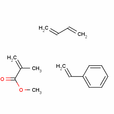 2-Propenoic acid, 2-methyl-, methyl ester, polymer with 1,3-butadiene and ethenylbenzeneStructure,25053-09-2Structure 2-Propenoic acid, 2-methyl-, methyl ester, polymer with 1,3-butadiene and ethenylbenzene Structure,25053-09-2Structure