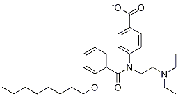 N-二乙基氨基乙基-p-[2-(-n-辛基氧基)-苯甲?；鵠氨基苯甲酸結構式_26090-29-9結構式