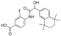 3-氟-4-{[(2R)-2-羥基-2-(5,5,8,8-四甲基-5,6,7,8-四氫-2-萘基)乙酰基]氨基}苯甲酸結(jié)構(gòu)式_262433-54-5結(jié)構(gòu)式