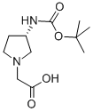 ((S)-3-叔丁氧基羰基氨基-吡咯烷-1-基)-乙酸結構式_299203-95-5結構式