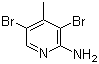 2-Amino-3,5-dibromo-4-methylpyridine Structure,3430-29-3Structure