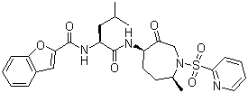 N-[(1S)-1-[[[(4R,7S)-六氫-7-甲基-3-氧代-1-(2-吡啶磺?；?-1H-氮雜革-4-基]氨基]羰基]-3-甲基丁基]-2-苯并呋喃羧酰胺結(jié)構(gòu)式_362507-64-0結(jié)構(gòu)式