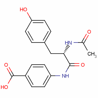 (S)-4-[[2-(乙?；被?-3-(4-羥基苯基)-1-氧代丙基]氨基]苯甲酸結(jié)構(gòu)式_38219-60-2結(jié)構(gòu)式