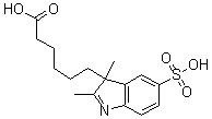 IN1S1C；3H-Indole-3-hexanoic acid, 2,3-dimethyl-5-sulfo- Structure,407627-51-4Structure