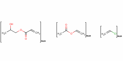 氯乙烯、乙酸乙烯酯、丙烯酸-β-羥丙酯三元共聚樹(shù)脂結(jié)構(gòu)式_41618-91-1結(jié)構(gòu)式