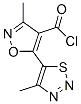 3-甲基-5-(4-甲基-1,2,3-噻二唑)-4-異噁唑羰酰氯結(jié)構(gòu)式_423768-48-3結(jié)構(gòu)式