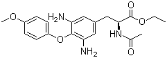 3,5-二氨基-4-(4-甲氧苯氧基)-N-乙酰-L-苯丙氨酸乙酯結構式_440667-78-7結構式