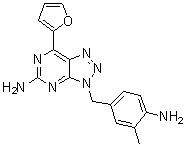 3-(4-Amino-3-methylobenzyl)-7-(2-furyl)-3h-[1,2,3]triazolo[4,5-d]pyrimidine-5-amine Structure,442908-10-3Structure