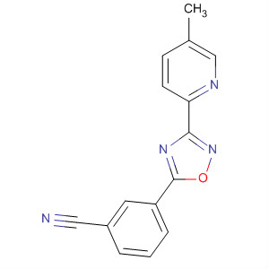 3-(5-甲基-吡啶-2-基)-5-(3-氰基苯基)-1,2,4-噁二唑結(jié)構(gòu)式_453566-23-9結(jié)構(gòu)式