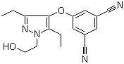 3-Cyano-5-[[3,5-diethyl-1-(2-hydroxyethyl)-1h-pyrazol-4-yl]oxy]benzonitrile Structure,473921-12-9Structure