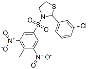 (9CI)-2-(3-氯苯基)-3-[(4-甲基-3,5-二硝基苯基)磺?；鵠-噻唑烷結(jié)構(gòu)式_477489-69-3結(jié)構(gòu)式