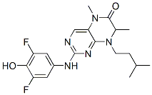 2-[(3,5-Difluoro-4-hydroxyphenyl)amino]-7,8-dihydro-5,7-dimethyl-8-(3-methylbutyl)-6(5H)-pteridinone Structure,501437-28-1Structure