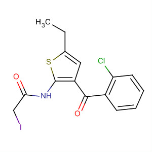 3-(O-氯苯甲?；?-5-乙基-2-(碘乙?；被?噻吩結(jié)構(gòu)式_50509-01-8結(jié)構(gòu)式