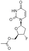 5-O-乙?；?2-3-二脫氧-3-氟-尿苷結構式_51247-09-7結構式
