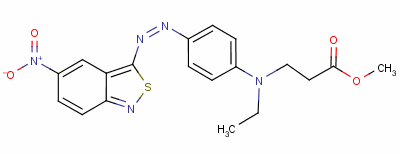 n-乙基-n-[4-[(5-硝基-2,1-苯異噻唑-3-基)氮雜]苯基]-beta-丙氨酸甲酯結(jié)構(gòu)式_52239-04-0結(jié)構(gòu)式