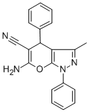 6-氨基-3-甲基-1,4-二苯基-1,4-二氫-吡喃o[2,3-c]吡唑-5-甲腈結(jié)構(gòu)式_53316-57-7結(jié)構(gòu)式