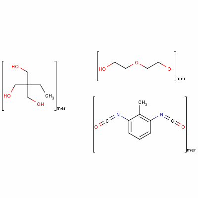 2-乙基-2-(羥基甲基)-1,3-丙烷二醇與 1,3-二異氰酸甲基苯和 2,2-氧基二乙醇聚合物結構式_53317-61-6結構式