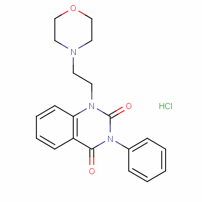 1-[2-嗎啉乙基]-3-苯基喹唑啉-2,4(1h,3h)-二酮鹽酸鹽結(jié)構(gòu)式_53412-85-4結(jié)構(gòu)式